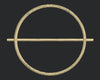Gold Circle and Horizontal Bar Icon Embroidery Design