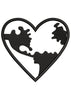 Heart World Embroidery Design