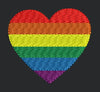 Heart In Multicolors Embroidery Design
