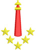 Star Tower Embroidery Design