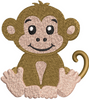 Monkey Embroidery Design