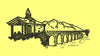 Bridge In Mountains Embroidery Design