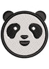 Panda Head Embroidery Design