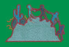 Desert Teamwork Figures Climbing Mountain Embroidery Design