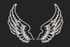 White Wings Angelic Feather Embroidery Design
