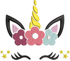 Unicorn Head Embroidery Design
