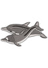 Double Dolphin Embroidery Design
