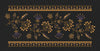 Black Midnight Wildflower Scatter Border in Black, Gold & Lavender Embroidery Design