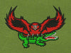 Talons Over Crocodile Embroidery Design