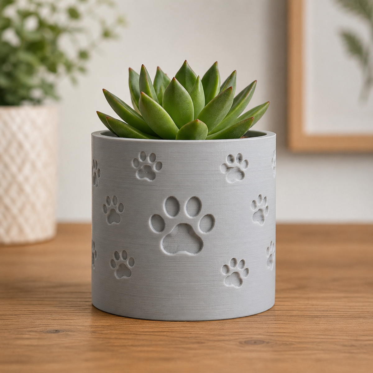 Paw Shaped Planter Pot Print STL File