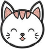 Cat Face Embroidery Design