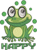 Frog Embroidery Design