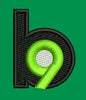 In Black & Green Embroidery Design