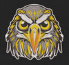 Sharp Gaze Grey & Gold Embroidery Design