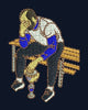 Defeated Athlete Bench Embroidery Design