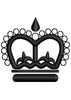 Crown Black Embroidery Design