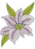 Light Blue Flower Embroidery Design