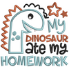 My Dinosaur Embroidery Design