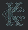 Floral Letter K Embroidery Design