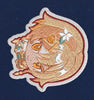 Anime Girl Badge Orange Embroidery Design