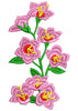 Column Flowers Embroidery Design