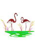 Long Legs Bird Embroidery Design