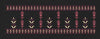 Floral Jacquard Border Golden Lines & Vertical Flowers Embroidery Design