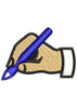Hand Writing Embroidery Design
