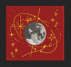 Orbital Moon Gold & Grey Embroidery Design
