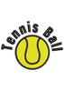 Tennisball Embroidery Design