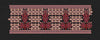 Floral Border Orange Vertical Flowers Embroidery Design