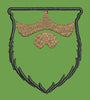 Bearded Shield Emblem Embroidery Design