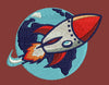 Rocket Fire Embroidery Design