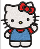 Blue Kitty Embroidery Design