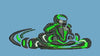 Electric Green Grand Prix Embroidery Design