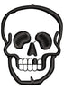 Skull Black Embroidery Design