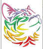 Color Cat Embroidery Design