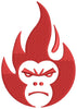 Monky Flame Head Embroidery Design