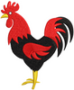 Rooster Embroidery Design