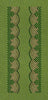 Floral Border Green Vertical Lines