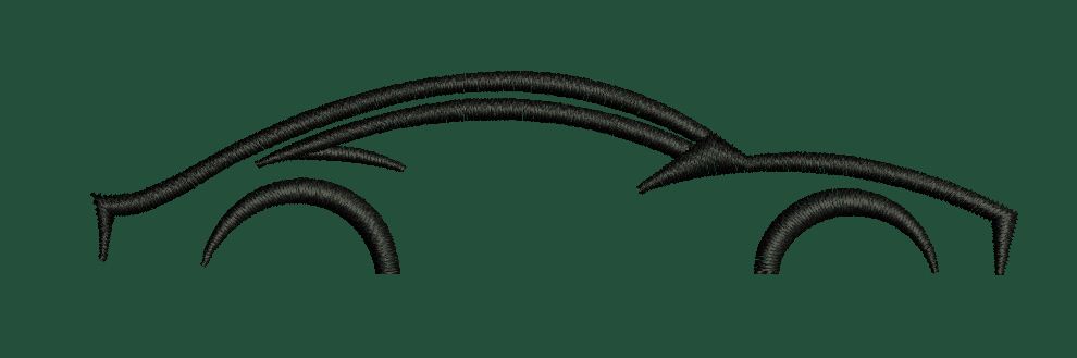 Black Car Embroidery Design