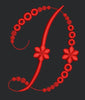 Floral Red Embroidery Design