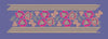 Magenta Vines Floral Border with Gold Lattice Embroidery Design