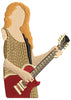 Music Girl Embroidery Design