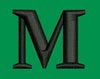 Letter M Serif Initial Embroidery Design