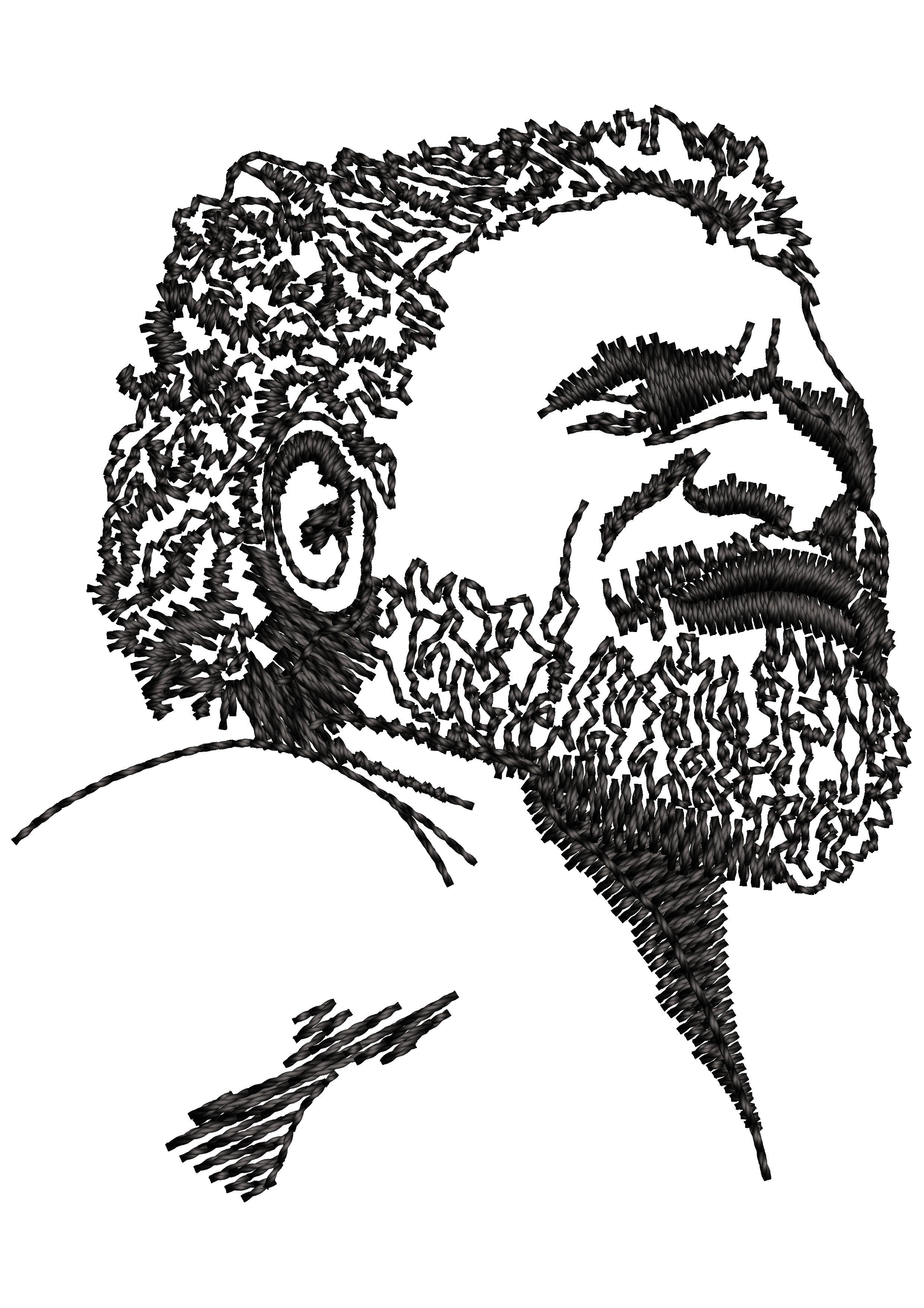 Aboriginal Man Embroidery Design