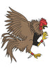 Cock Fight Embroidery Design