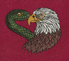 Eagle And Snake Head Embroidery Design