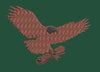 Avian Carrier Scroll Emblem Embroidery Design