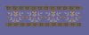 Gold Floral Border with Geometric Trim Embroidery Design